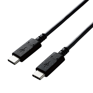 エレコム USB2．0ケーブル(認証品、C-C) 2．0m ブラック U2C-CC20NBK2-イメージ1