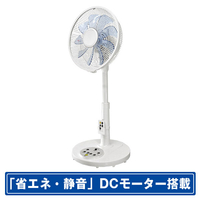ReeD DCモーター搭載リモコン付30cmリビング扇風機 ホワイト RD-BDC3006W