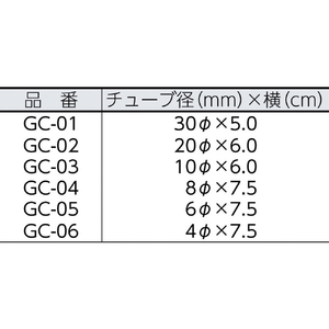 ユタカメイク ゴム 熱収縮チューブ ３０φ×５ｃｍ ２本入り ユタカメイク ゴム熱収縮チューブ GC-01-イメージ2