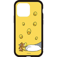 グルマンディーズ iPhone 14 Pro/13 Pro用耐衝撃ケース IIIIfit トムとジェリー チーズ TMJ-156A