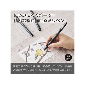 ぺんてる ミリペン ポイントライナー 0.5mm 黒 FCE898H-S20P-5AD-イメージ2