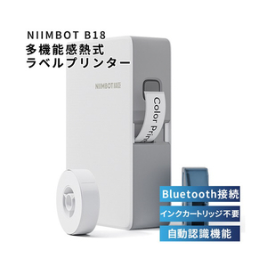 テイクワンテクノロジー レギュラーサイズ多機能熱転写ラベルプリンター NIIMBOT ホワイト NIIMBOT-B18WH テイクワンテクノロジー レギュラーサイズ多機能熱転写ラベルプリンター NIIMBOT ホワイト NIIMBOT-B18WH