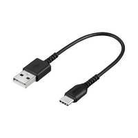 BUFFALO USB2．0ケーブル(Type-A to Type-C) 0．1m ブラック BSMPCAC101BK