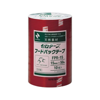 ニチバン フードパックテープ 15mm×50m 赤 10巻 FCN4991-FPR-15