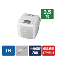三菱 IH炊飯ジャー(3．5合炊き) 備長炭 炭炊釜 白亜麻 NJ-SE06H-W