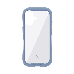 Hamee iPhone17用 強化ガラスクリアケース IFACE REFLECTION ペールブルー 41-182912-イメージ1