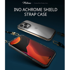 motomo iPhone 14 Pro用ケース INO Achrome Shield Strap Case マットホワイト MT24291I14PWH-イメージ3