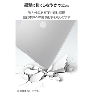 エレコム 11インチiPad Air(M3/M2)用ソフトクリアケース 軽量 クリア TB-A25MUCCR-イメージ3