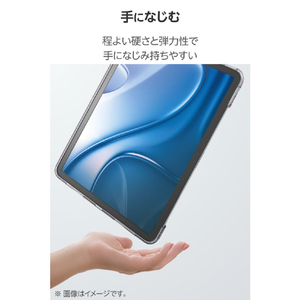 エレコム 11インチiPad Air(M3/M2)用ソフトクリアケース 軽量 クリア TB-A25MUCCR-イメージ6