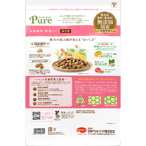 日本ペットフード コンボ ピュア ドッグ 成犬用 国産鶏肉・野菜入り 1.6kg FCJ518P-イメージ2