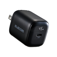 エレコム 電力ディスプレイ付き AC充電器 (45W/C×1) ブラック MPA-AC13145BK