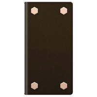 SLG Design iPhone 6s/6用ケース D5 Saffiano Calf Skin Leather Diary ダークブラウン SD4291I6