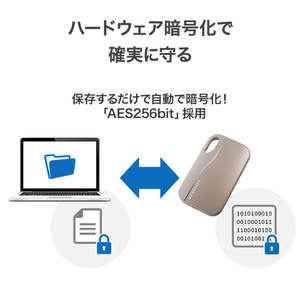 I・Oデータ USB 20Gbps USB-C/USB-A対応 ポータブルSSD 500GB シャンパンゴールド SSCA-SUW500CP-イメージ6