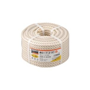 トラスコ中山 TRUSCO　綿ロープ　3つ打　線径9mmX長さ30m R-930M-イメージ1