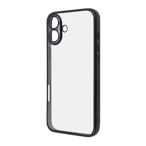 レイアウト iPhone 16 Plus用Like standard 精密設計 カメラ保護 衝撃吸収 バンパー メタリック TPUソフトケース ブラック RT-P48PFC2/BM-イメージ1