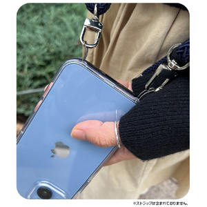 motomo iPhone 14 Pro用ケース INO Achrome Shield Strap Case クロームブラック MT24292I14PBK-イメージ12