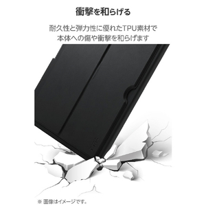 エレコム 11インチiPad Air(M3/M2)用ソフトケース 軽量 スタンド付き Pencil収納 ブラック TB-A25MUCSTBK-イメージ5