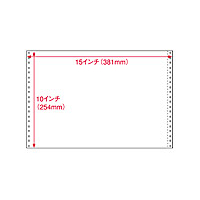 コンピュータ連続用紙 15×10白紙 2000枚 F807115S1510W