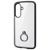 エレコム Galaxy A36 5G用 TOUGH SLIM LITE ハイブリッドケース フレームカラー リング付 ブラック PM-G254TSLFCRBK