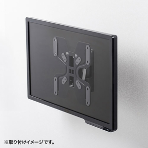 サンワサプライ 壁掛用モニタアーム(アーム長82．5mm) ブラック CR-LA206-イメージ4