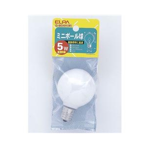 エルパ ミニボール球 E17口金 5W ホワイト 1個入り G-804H(W)-イメージ1