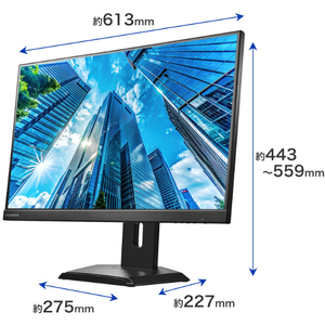 I・Oデータ USB Type-C搭載&フリースタイルスタンド採用 27型 液晶ディスプレイ ブラック LCD-C272SDB-F-イメージ2