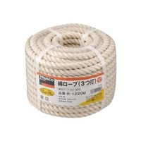 トラスコ中山 TRUSCO　綿ロープ　3つ打　線径12mmX長さ20m R-1220M
