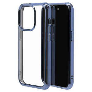 ラスタバナナ iPhone 14 Pro用VANILLA PACK TPUケース メタルフレーム 2．7mm STRAIGHT ブルー 7191IP261PTP-イメージ1