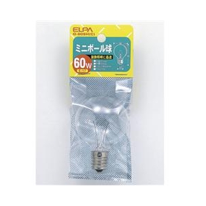エルパ ミニボール球 E17口金 60W クリア 1個入り G-805H(C)-イメージ1
