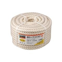 トラスコ中山 TRUSCO　綿ロープ　3つ打　線径12mmX長さ30m R-1230M