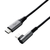 エレコム USB2．0ケーブル(認証品、C-C、L型コネクタ) 1．0m ブラック U2C-CCL10NBK-イメージ1
