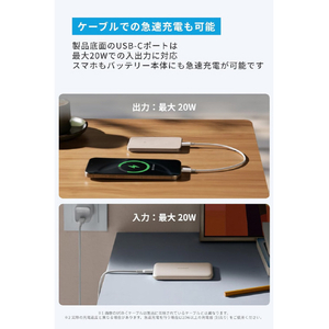 Anker Anker Nano Power Bank (5000mAh, MagGo, Slim) ゴールド A1665NB1-イメージ6