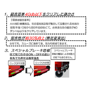 ナンシン ストッパー付プラスチック静音台車 サイレントマスター300kg荷重 黄 F946524-DSK-301YB2-イメージ3