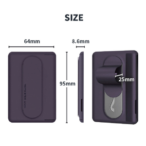 momo stick Mag Card Grip MagSafe対応カードケース付きグリップスタンド ブラック MMS25293-イメージ17