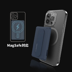 momo stick Mag Card Grip MagSafe対応カードケース付きグリップスタンド ブラック MMS25293-イメージ8