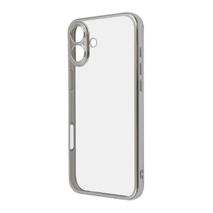 レイアウト iPhone 16 Plus用Like standard 精密設計 カメラ保護 衝撃吸収 バンパー メタリック TPUソフトケース シルバー RT-P48PFC2/SVM-イメージ1