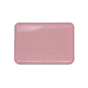 橋本達之助工芸 CNトレー L角 チェック ピンク ﾄﾚLｶｸﾁｴﾂｸﾋﾟﾝｸ-イメージ1
