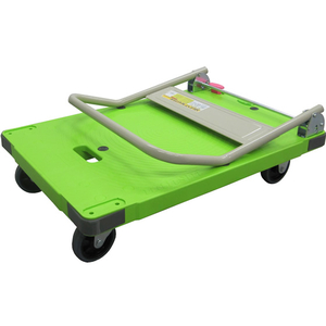 ナンシン ストッパー付プラスチック静音台車 サイレントマスター300kg荷重 緑 F946525-DSK-301GB2-イメージ4