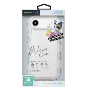 PGA iPhone Air用ウェーブケース クリア PG-25CWH01CL-イメージ1