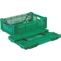 岐阜プラスチック工業 リス/RSコンテナーRS-MM33S(薄型折りたたみコンテナーワンタッチ) 緑 FC912GU-8362406