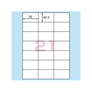 コクヨ カラーL&IJ用紙ラベル〈K2〉A4 21面 500枚 F972572-K2KPC-V21-500-イメージ2
