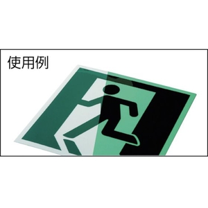 日本緑十字社 高輝度蓄光避難誘導ステッカー標識非常口SN-2815消防認定品 粘着シール200非常口200 FC282HH-3873552-イメージ3