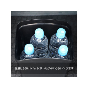 カーメイト おもり付ゴミ箱 L カーボン調 レッド FCA3692-DZ367-イメージ4