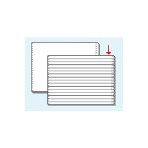 コンピュータ連続用紙 15×11罫線3枚複写 1000セット F807164-S1511L3-イメージ1