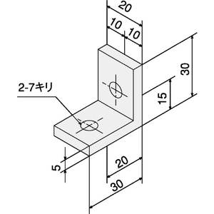 トラスコ ＴＳＦ３０用アングルブラケット　Ｓ TSFJA03-イメージ2