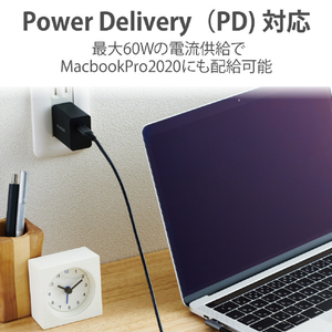 エレコム USB2．0ケーブル(認証品、C-C、L型コネクタ) 2．0m ブラック U2C-CCL20NBK-イメージ4