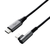 エレコム USB2．0ケーブル(認証品、C-C、L型コネクタ) 2．0m ブラック U2C-CCL20NBK-イメージ1