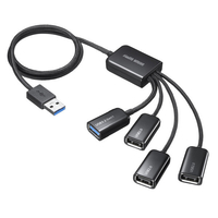 サンワサプライ USB3．2 Gen1+USB2．0 コンボハブ(4ポート) USB-3H436BK