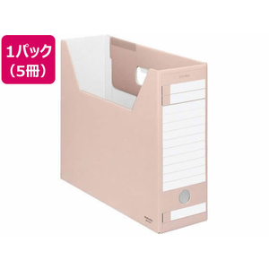 コクヨ ファイルボックス-FS〈Dタイプ〉A4ヨコ 背幅102mm ピンク 5冊 1パック(5冊) F836339-A4-LFD-P-イメージ1