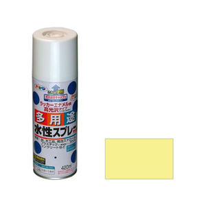 アサヒペン 水性多用途スプレー 420ml カントリークリーム FC223NS-イメージ1